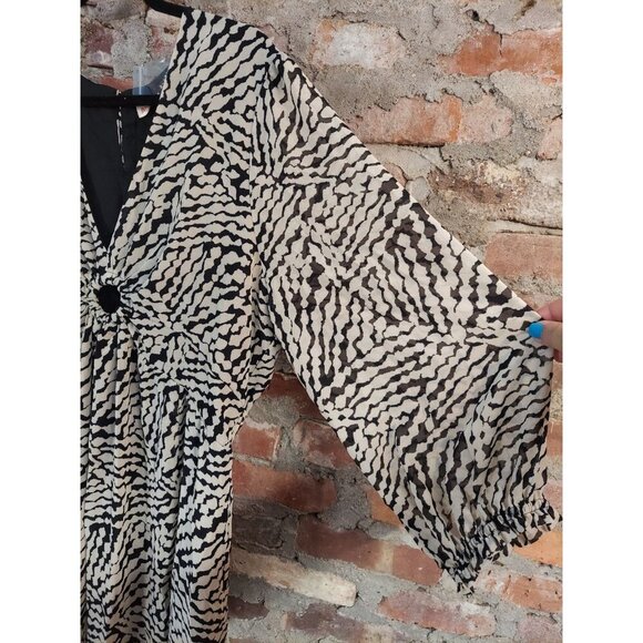 New Women's INTEMPO Slit Maxi Dress Plus Size XXL 2x Chifon Flowing W - Picture 3 of 7